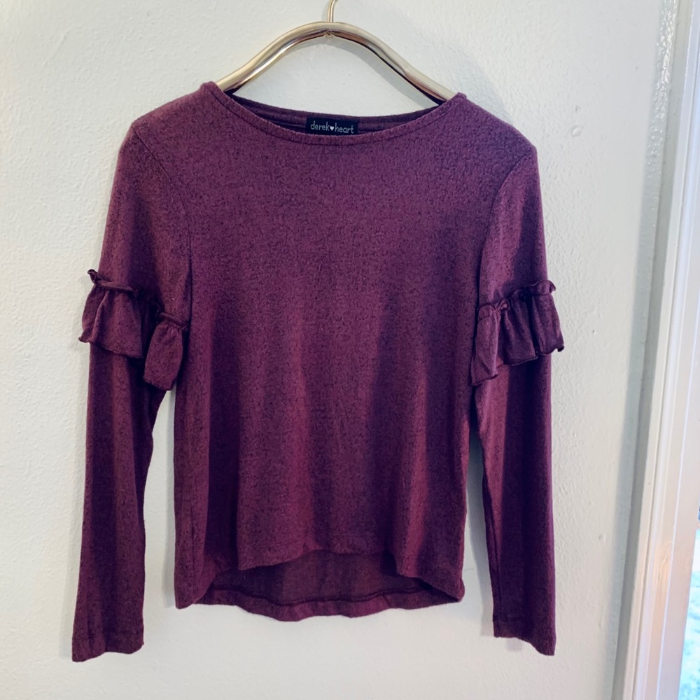 Derek Heart Purple Long Sleeve Top